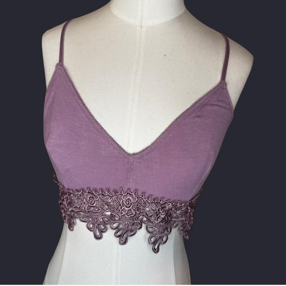 Urban Outfitters Out From Under Lavender Lace Bralette lightweight coquette - Picture 2 of 7